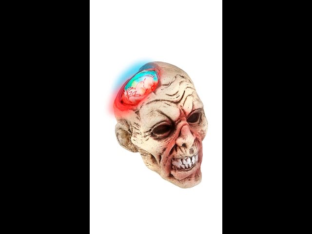Zombiehuvud med ljus video
