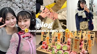 【vlog】妹とお花見🌸/大好きな職場スタッフとご飯会♡