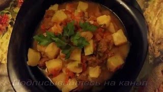 Картошка с мясом в мультиварке
