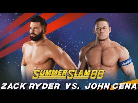 WWE 2K18 - Zack Ryder vs John Cena - Gameplay (PS4 HD) [1080p60FPS]