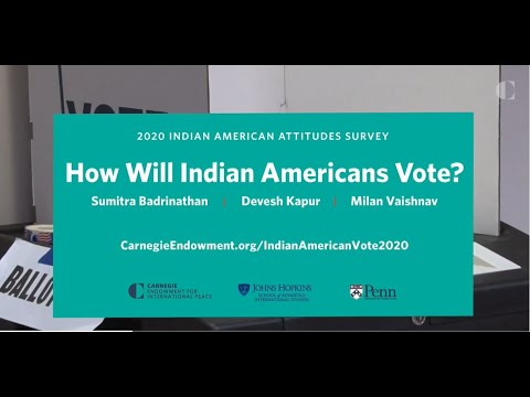 How Will Indian Americans Vote? Results From the 2020 Indian American Attitudes Survey - Carnegie Endowment for International Peace