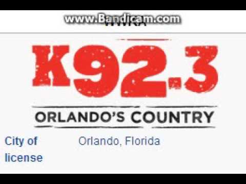 92.3 WWKA Orlando, FL (Country) 3pm ET TOTH ID (4/11/15)