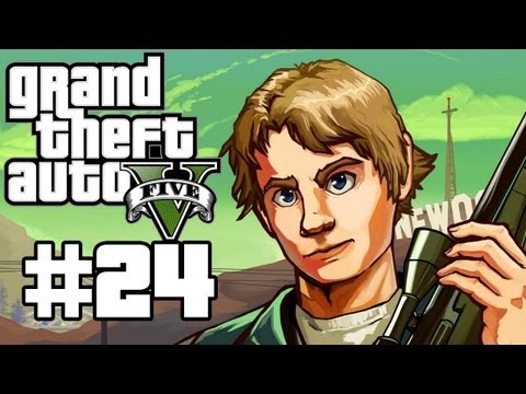 Grand Theft Auto 5 Gameplay / Playthrough w/ SSoHPKC Part 24 - GTA the Heist