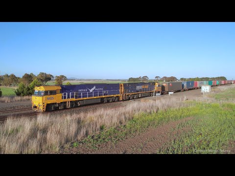 3MA5 Pacific National Container Train With NR25 & NR85 (17/10/2023) - PoathTV Australian Railways