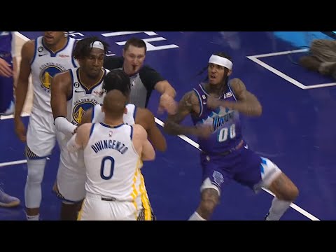 Jordan Clarkson squares up to Jonathan Kuminga after heated moment and gets ejected
