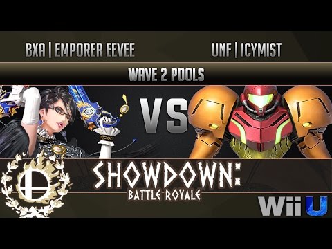Showdown Battle Royale WAVE 2 POOLS WS - BxA | Emperor Eevee (Bayonetta) vs UNF | IcyMist (Samus)