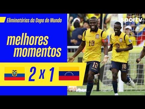 Gols e lances de Equador x Venezuela