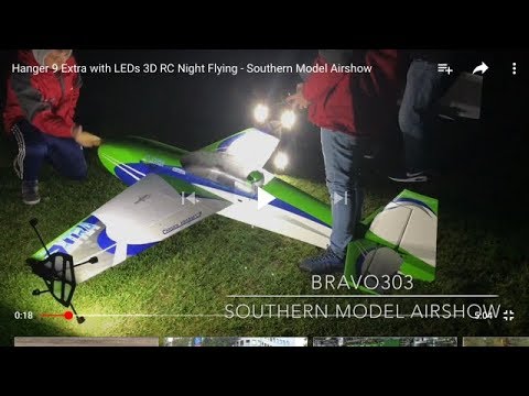 Hanger 9 Extra with LEDs 3D RC Night Flying - Southern Model Airshow