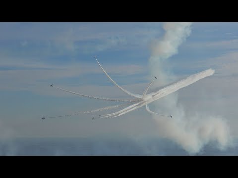 Le prove delle Frecce Tricolori a Castiglione della Pescaia