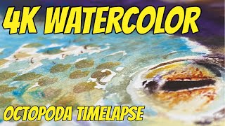 4K Watercolor Intro Tutorial || "Octopoda" Timelapse by Sara Rose