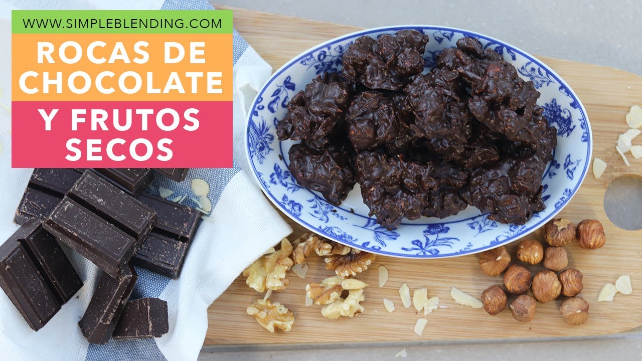 ROCAS DE CHOCOLATE Y FRUTOS SECOS | Rocas de chocolate sin lactosa | Receta con frutos secos