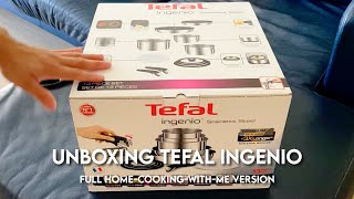 13 pieces Tefal Ingenio stainless steel set Full Unboxing Video