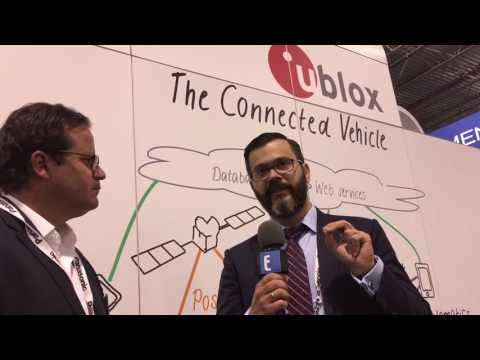 u-blox booth interview at TU Automotive Detroit 2016