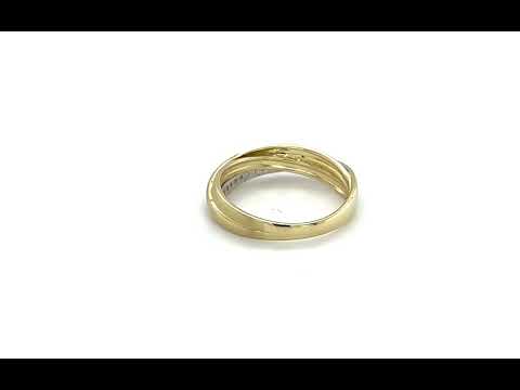 9ct Yellow Gold Brilliant Cut Diamond Crossover Band  - 01060466 | Johnsons Jewellers