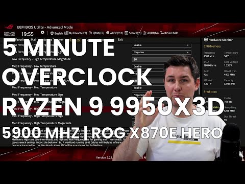 5 Minute Overclock: Ryzen 9 9950X3D to 5900 MHz