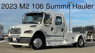 A preview image of the linked video showcasing 2023 Freightliner M2 106 Summit Hauler