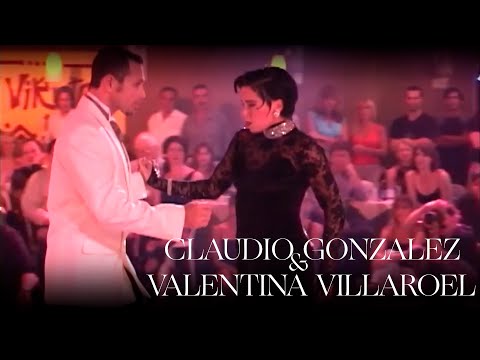  Claudio Gonzalez  and  Valentina Villarroel  are  dancing  to  the  tango  "  Derecho Viejo  "  by  Forever Tango  at  Congreso Internacional de Tango Argentino  in  1998