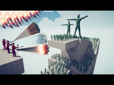 ZOMBIE ARMY vs. BRIDGE OF GODS  | TABS - Totally Accurate Battle Simulator