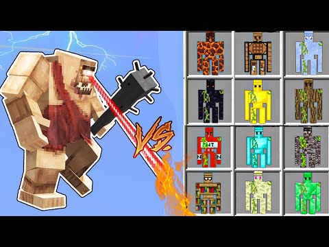 Cyclops V2 Vs. All Golems in Minecraft