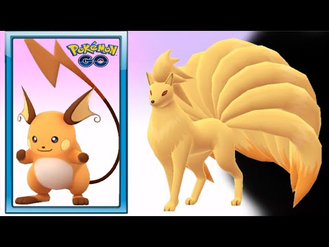 尼特萊斯和皮卡丘（雷丘）進化完成 - 口袋妖怪Go (Ninetales & Pikachu (Raichu) Evolution Completed - Pokemon Go)