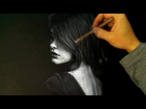 Girl with white charcoal
