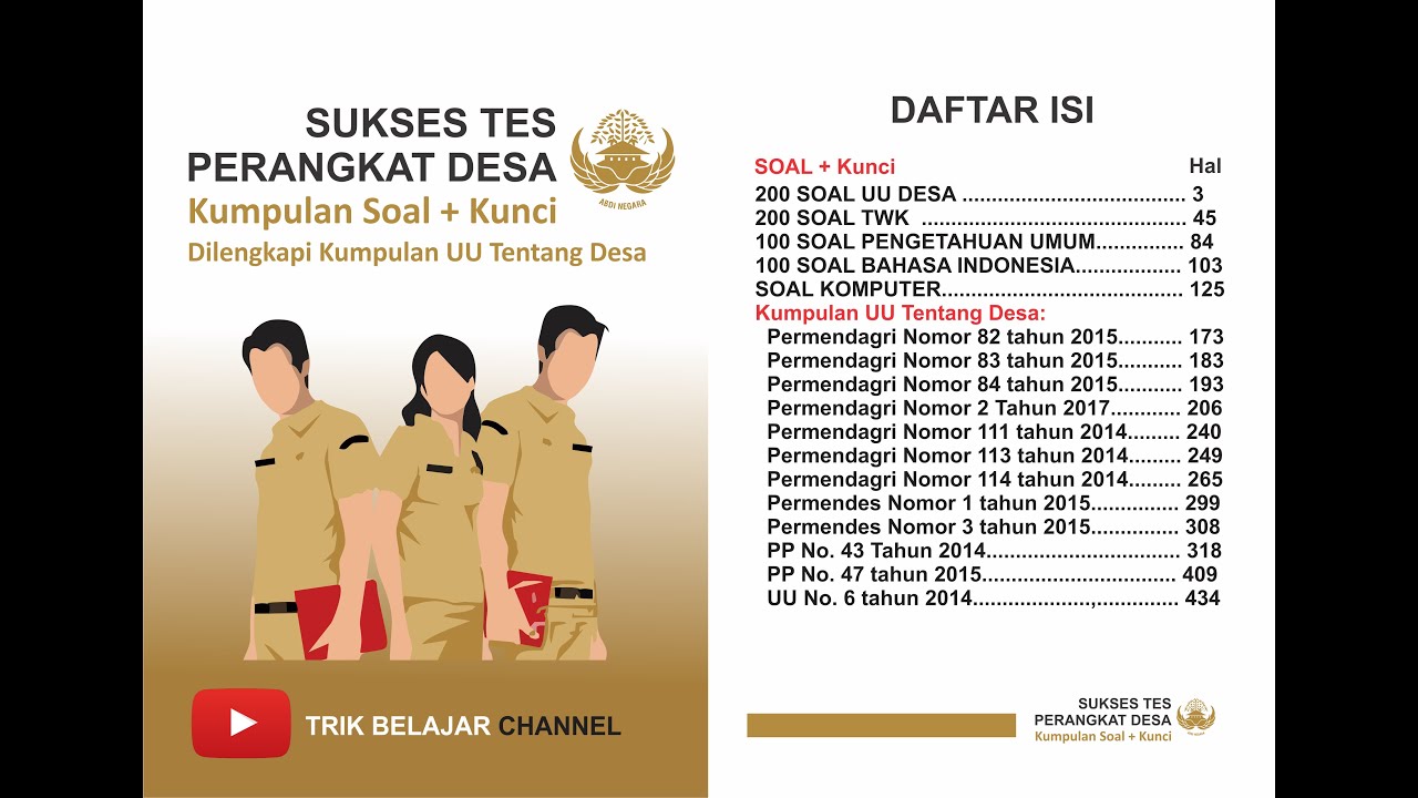 SOAL UJIAN PERANGKAT DESA  (FILE PDF)