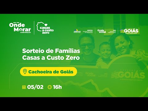 Sorteio de Famílias em Cachoeira de Goiás