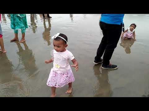 inaayar,anisha & rayan enjoying at sea beach