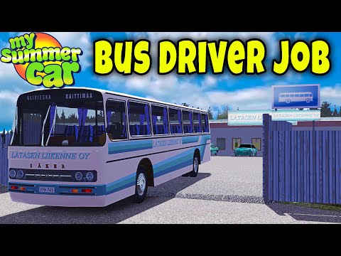 BUS DRIVER SIMULATOR JOB from MAP EXPANSION with BUS DEPOT - My Summer Car