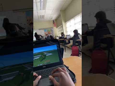 drifting on minecraft education edition on a chromebook in school during music class (goofy ass💀)