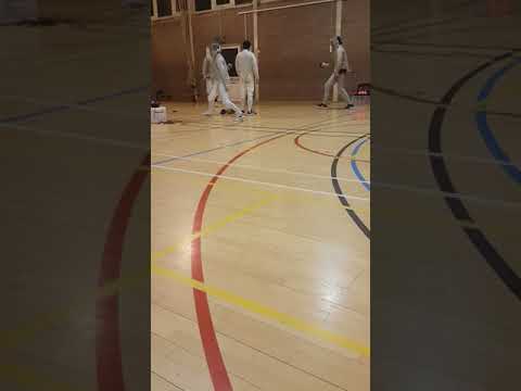 Fencing sabre at stourbrige fencing club I'm on the far left