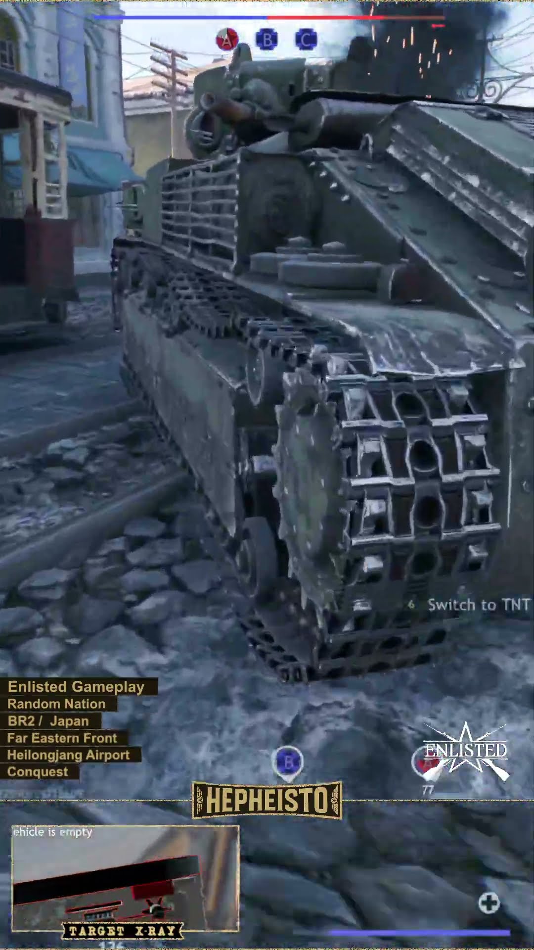 Assaulter eliminates Tank T-28E with TNT Charge