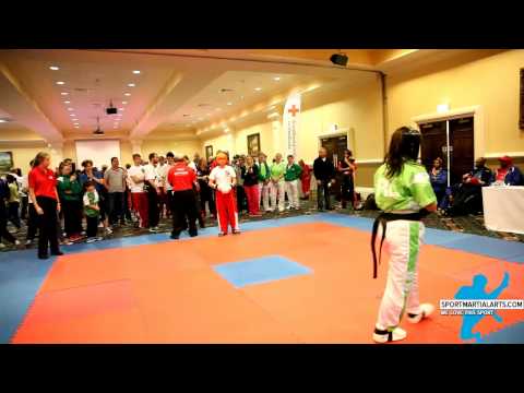 WKC Worlds 2014 Women's point sparring Team ENG v Team IRL