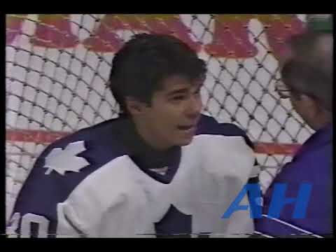 NHL Oct. 23, 1989 Luke Richardson,TOR v Kirk Muller,NJ Toronto Maple Leafs New Jersey Devils