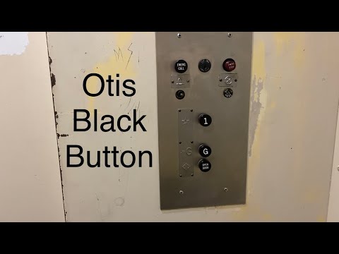 Vintage Otis Black Button Traction Service Elevator @ U of M Pierpont Commons, Ann Arbor, MI