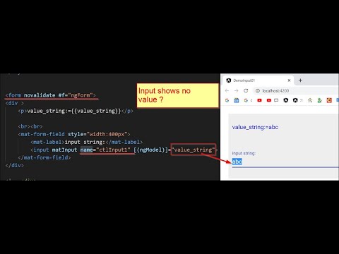 Angular Input Field Shows No Value In Form Problem Solved Input Matinput Needs Name