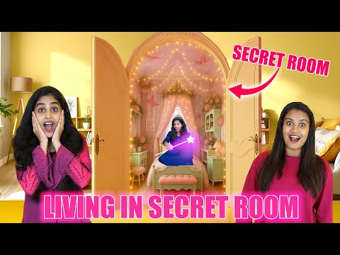 LIVING IN A SECRET ROOM FOR ONE DAY CHALLENGE 🤩 | SPYING ON SALLU 🤫😱 | PULLOTHI
