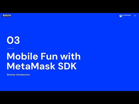 Mobile Fun with MetaMask SDK | Not Another Virtual Hackathon @Consensys