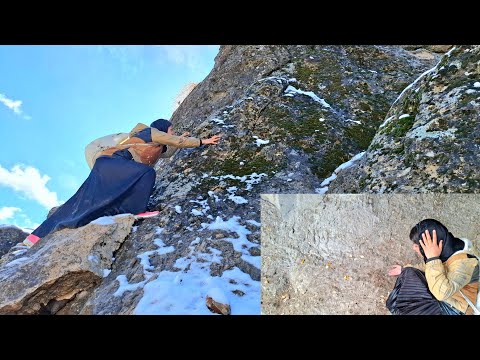A painful scene: finding the operator's blood trail in the Zagros Mountains.
