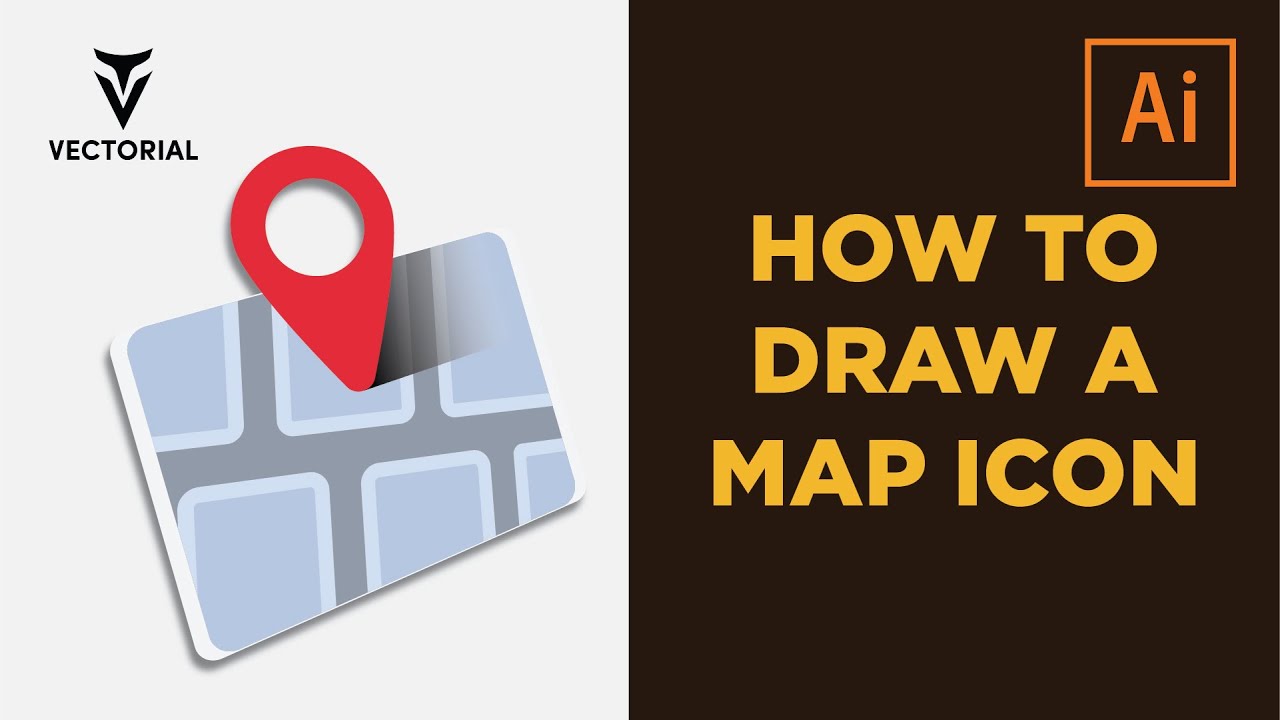 How to draw map icon in Adobe Illustrator
