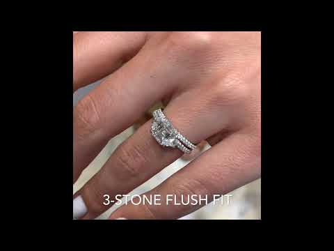 1.8 ct Asscher Cut Diamond Three Stone Ring