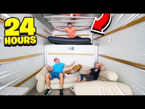 SPENDING 24 HOURS IN A MOVING TRUCK!