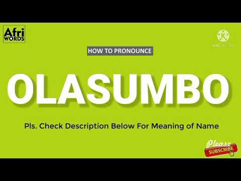 How to pronounce OLASUMBO