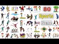 Sports Vocabulary Ll 80 Sports Name In English With Pictures Ll Sports And Games Name In English