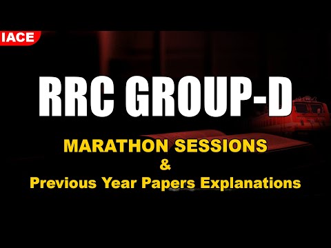 RRC Group - D Live Marathon Sessions & 2018 Previous Year Paper Explanations || IACE