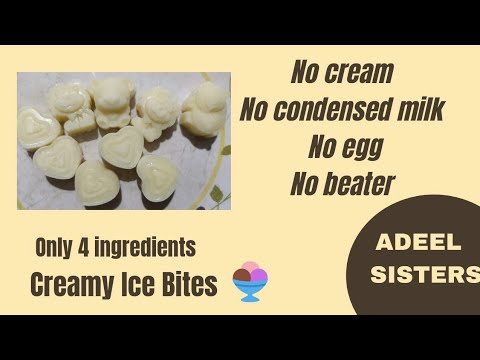 Creamy Ice Bites| Only 4 Ingredients| Adeel Sisters