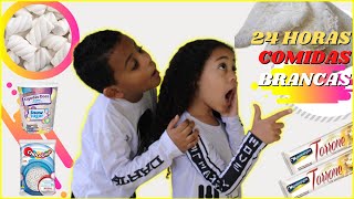 24 HORAS COMENDO COMIDAS BRANCA, ACEITEI O DESAFIO!!!