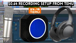 I GOT A $1 STUDIO SETUP OFF TEMU / FREE WAVES STUDIORACK VOCAL PRESET #temu #studiorack #recording