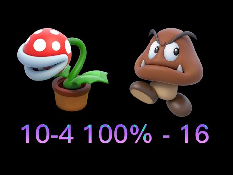 Super Mario 3D World [Switch] 10-4 100% Speedrun - Time: 16 (Tied WR)