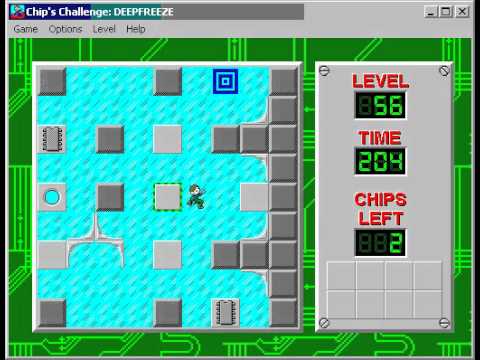Chip's Challenge 1 Level 56 (Deepfreeze) - 162 seconds